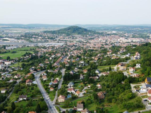 Vesoul et la motte depuis Echenoz la meline