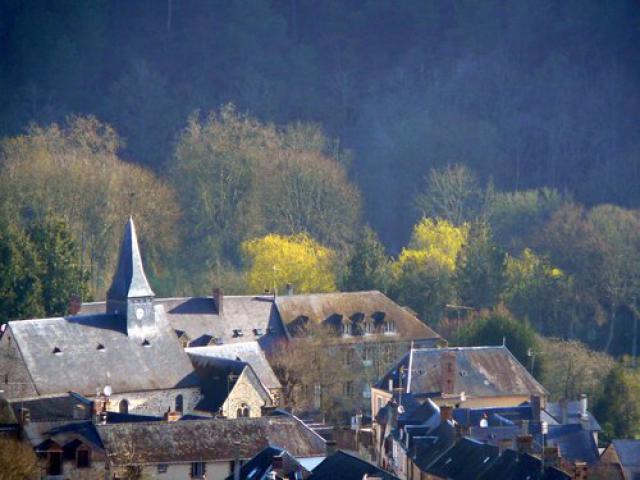 toits d'ardoises à Saint-Léonard des Bois