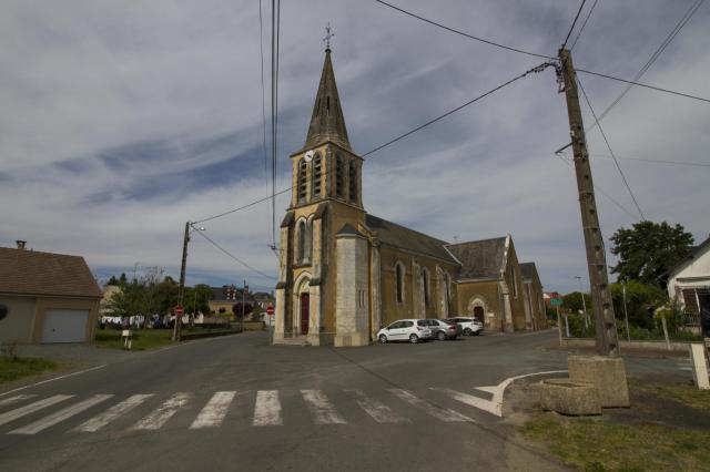 Saint Biez-en-Belin, commune de la Sarthe, Pays de la Loire, église Saint Biez