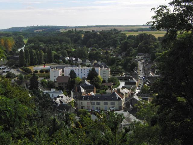 Vue de La Chartre-sur-le-Loir, Sarthe, France