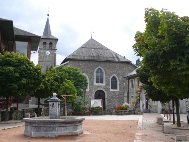 L'église Saint-Jean-Baptiste de La Rochette (Savoie, Rhône-Alpes, France).