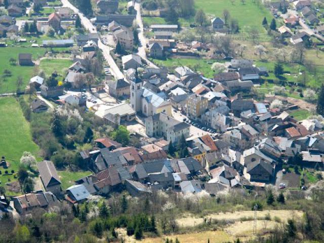 Grésy sur Isère vu du belvédère de