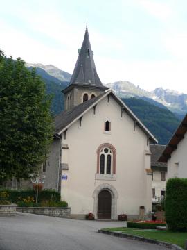 L'église de l'Assomption de Randens (Savoie, Rhône-Alpes, France).