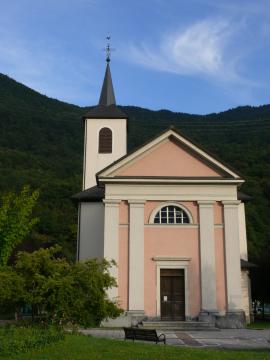 L'église Saint-Alexis de Grignon (Savoie, Rhône-Alpes, France).
