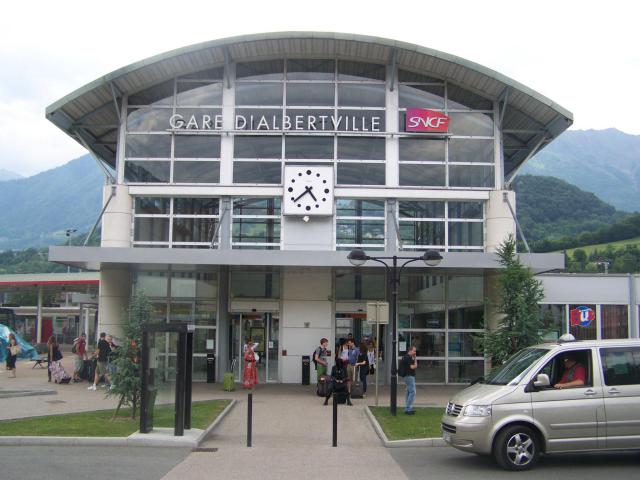 Front of the city of Albertville station in Savoie, France.