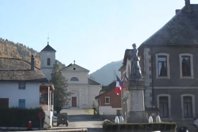 Le Biot, Mairie and War Memorial