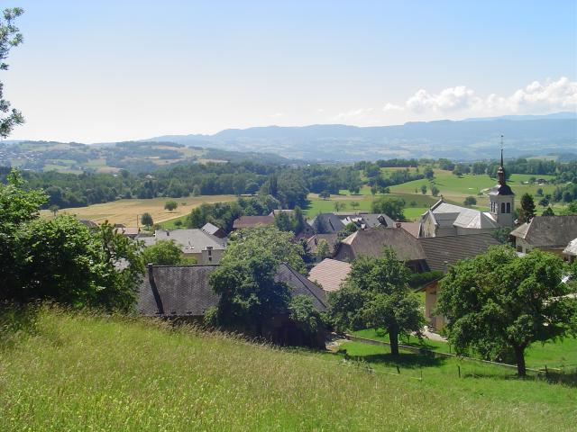 Centre de Viuz depuis le chemin du Chalet
