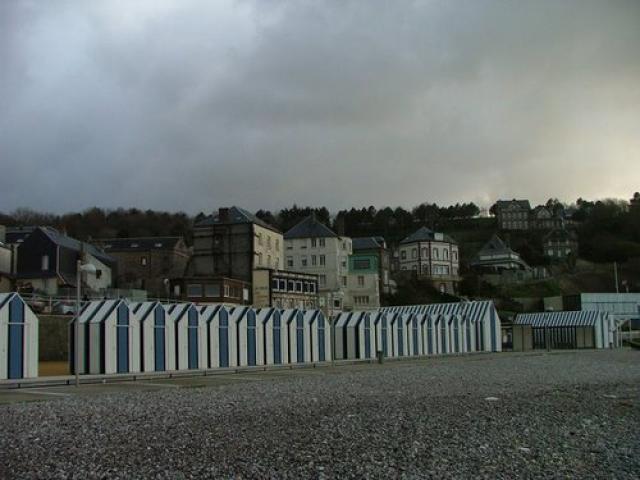 Plage d'Yport en mars 2008