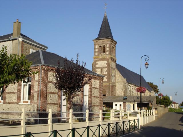 Au centre du village d'Heuqueville (Seine-Maritime)
