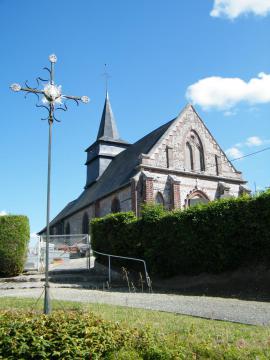 Dancourt, Seine-Maritime, France, église Saint-Aubin.