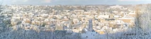 Panorama HDR - Montivilliers sous la neige, vu du Calvaire.