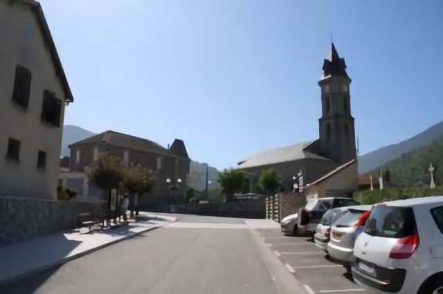 Lozenac, France, Route de Stade, looking E; 23 Jul 2009