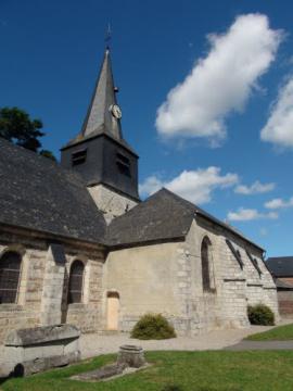 France: Gueures - L'église du village