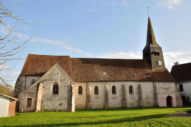 Église Saint-Germain de Saint-Germain-sous-Doue. (Seine-et-Marne, région Île-de-France).