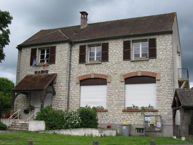 Mairie de La Genevraye. (département de la Seine et Marne, région Île-de-France).