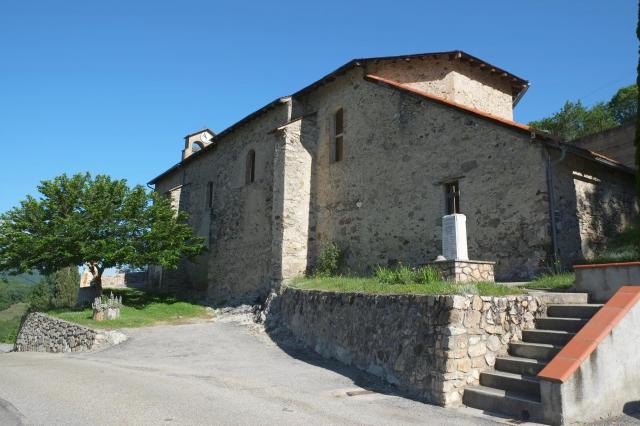 Kirche in Cazenave-Serres-et-Allens im Département Ariège der Region Midi-Pyrénées (Frankreich)