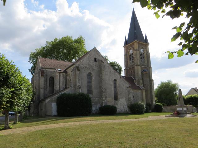 Église et monument aux morts de Coulommes