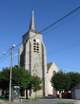 Église Saint-Étienne de Châtenay-sur-Seine. (Seine-et-Marne, région Île-de-France).