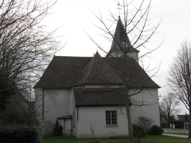 Église Saint-Christophe-et-Saint-Jacques de Guermantes. (Seine-et-Marne, région Île-de-France).
