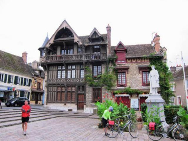 Half Timbered Guild Hall on the square in Moret-sur-Loing