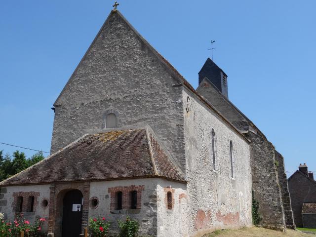 Église Sainte-Geneviève de Cucharmoy. (Seine-et-Marne, région Île-de-France).