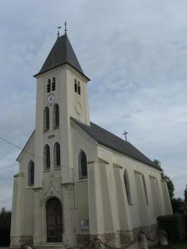 Église Saint-Nicolas de Le Plessis-aux-Bois. (Seine-et-Marne, région Île-de-France).