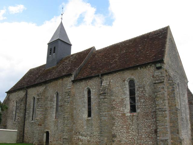 Église Saint-Gilles-et-Saint-Loup de Boisdon. (Seine-et-Marne, région Île-de-France).