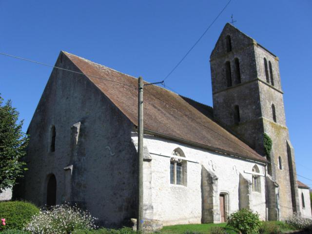Église Saint-Vincent d'Ichy. (Seine-et-Marne, région Île-de-France).