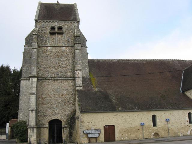 Église Saint-Pierre-Saint-Paul de Meilleray (département de la Seine-et-Marne, région Île-de-France).