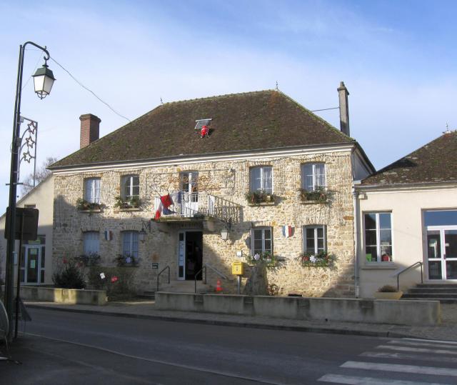 Mairie de Marles-en-Brie. (Seine-et-Marne, région Île-de-France).
