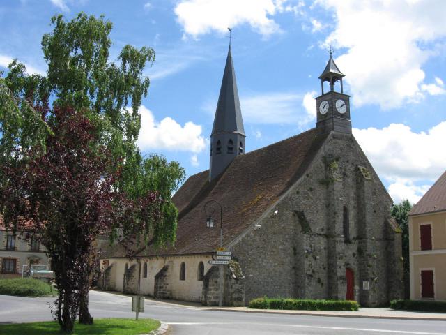 Église Saint-Thibault de Chevru. (Seine-et-Marne, région Île-de-France).