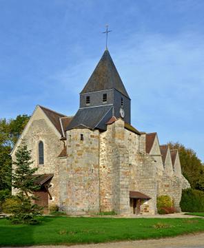 Église Saint-Aignan de Villiers-sur-Seine. (Seine-et-Marne, Ile de France)