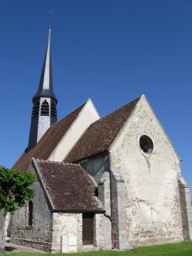 Église Sainte-Geneviève de Mouy-sur-Seine. (département de la Seine-et-Marne, région Île-de-France).