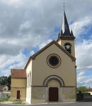 Église Sainte-Marie-Madeleine d'Échouboulains. (Seine-et-Marne, région Île-de-France).