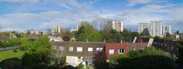 Panorama du quartier de la Croix blanche, au Mée-sur-Seine, Seine-et-Marne, France.
