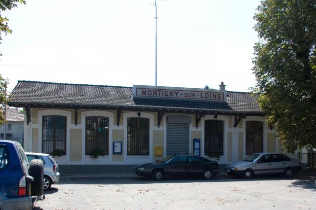 Gare de Montigny-sur-Loing. Montigny-sur-Loing, Seine-et-Marne, France.