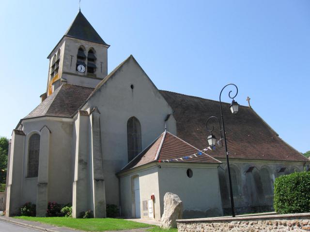 Église Saint-Jean-Baptiste de Saint-Jean-les-Deux-Jumeaux. (département de la Seine-et-Marne, région Île-de-France).