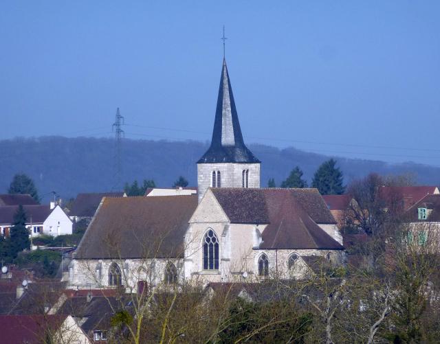 Église Saint-Ouen de Bennecourt. (département des Yvelines, région Île-de-France).