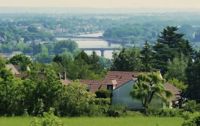 Panorama sur le confluent et la vallée de la Seine, vue d'Andrésy.