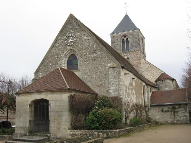 Église Saint-Sulpice de Limetz-Villez. (Yvelines, région Île-de-France).