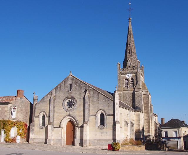 Bouillé-Loretz (Nouvelle-Aquitaine, France). L'église Saint-Pierre-ès-Liens.