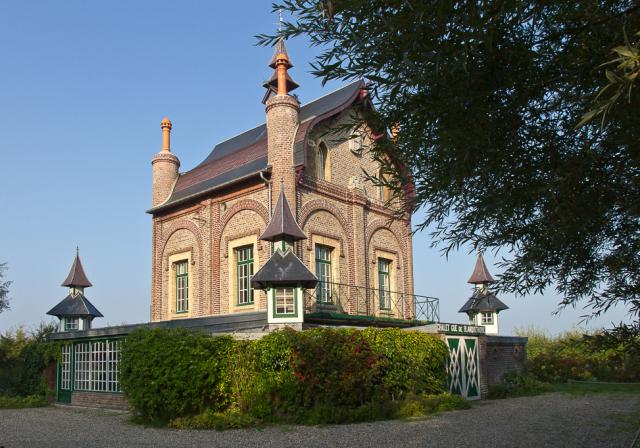 Chalet du Gué de Blanquetaque dans la commune de Port le Grand dans la Somme (50°09'51"N ; 1°43'29,50"E).