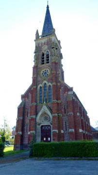 Façade de l'église Saint-Pierre de Fleury (Somme)