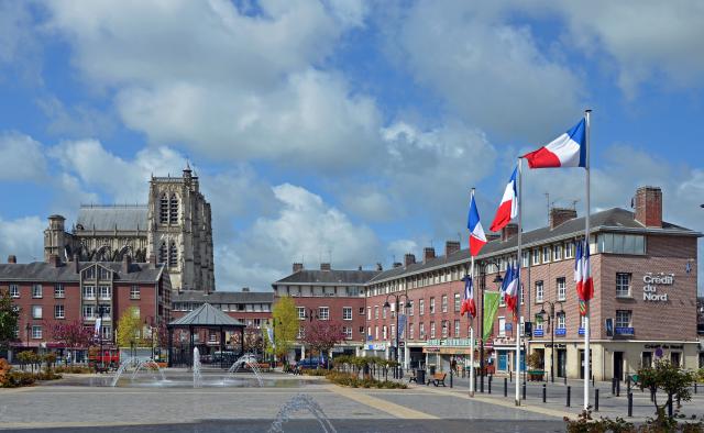 Place Max Lejeune a Abbeville, Somme, France