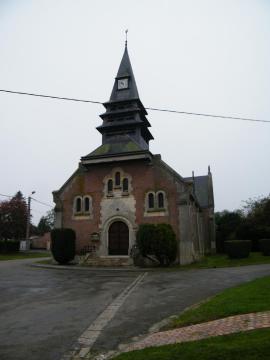 L'église de Vrély (Somme), France.