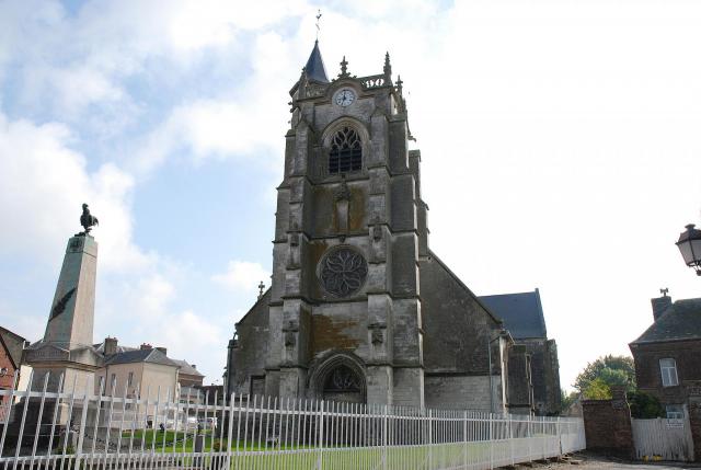 De kerk van Crécy-en-Ponthieu, Frankrijk