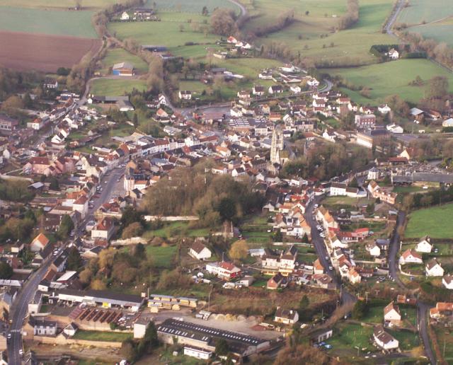 Vue aérienne Domart en Ponthieu