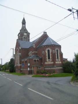 Église Saint-Gilles de Montauban-de-Picardie, Somme, France.