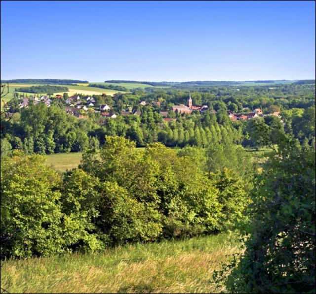 Pierrepont-sur-Avre, panorama depuis le Gr 123