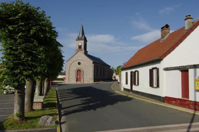 Une vue du village d'Estrébœuf, Somme.
